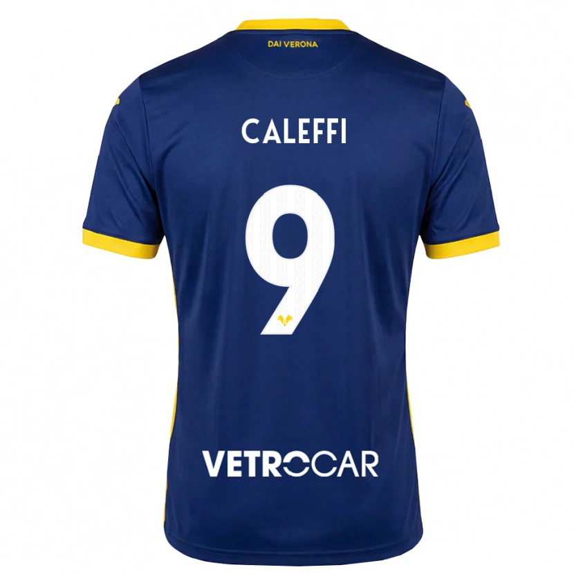 Danxen Heren Andrea Caleffi #9 Koninklijk Blauw Geel Wit Thuisshirt Thuistenue 2026/27 T-Shirt