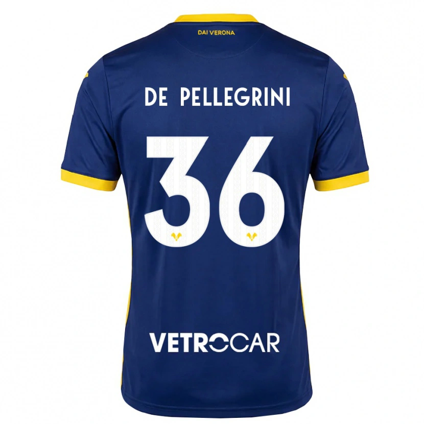Danxen Heren Erika De Pellegrini #36 Koninklijk Blauw Geel Wit Thuisshirt Thuistenue 2026/27 T-Shirt