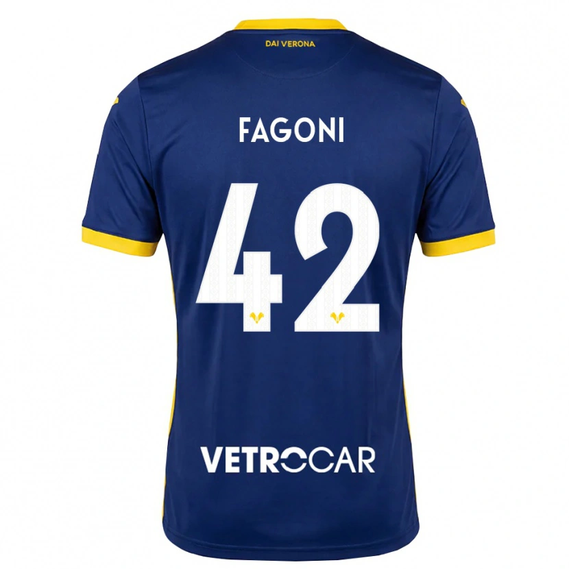 Danxen Heren Marco Fagoni #42 Koninklijk Blauw Geel Wit Thuisshirt Thuistenue 2026/27 T-Shirt