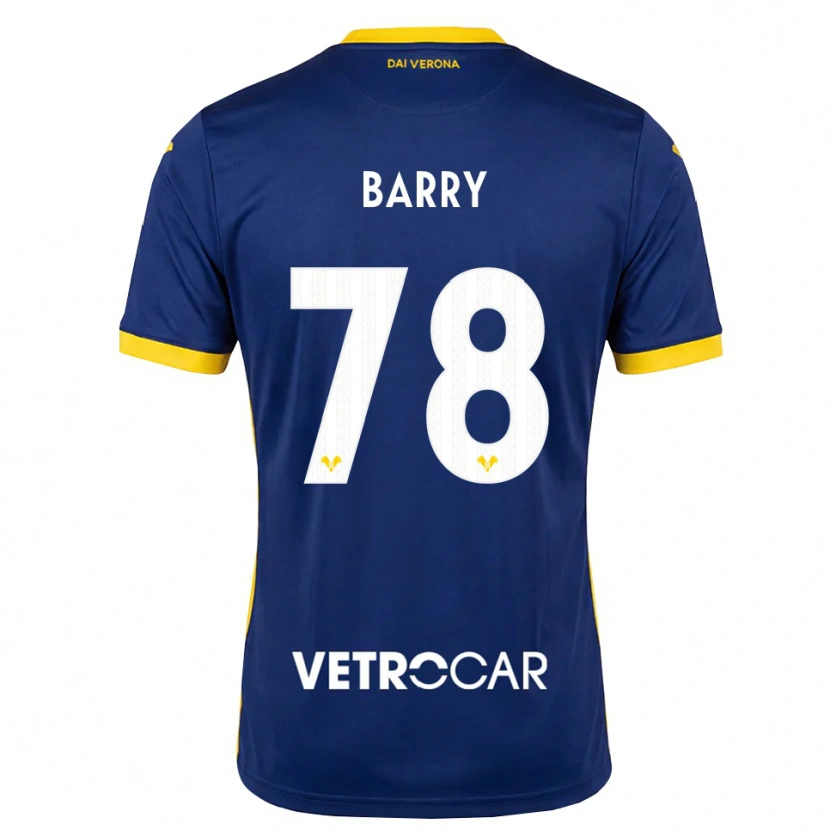 Danxen Heren Oumar Barry #78 Koninklijk Blauw Geel Wit Thuisshirt Thuistenue 2026/27 T-Shirt