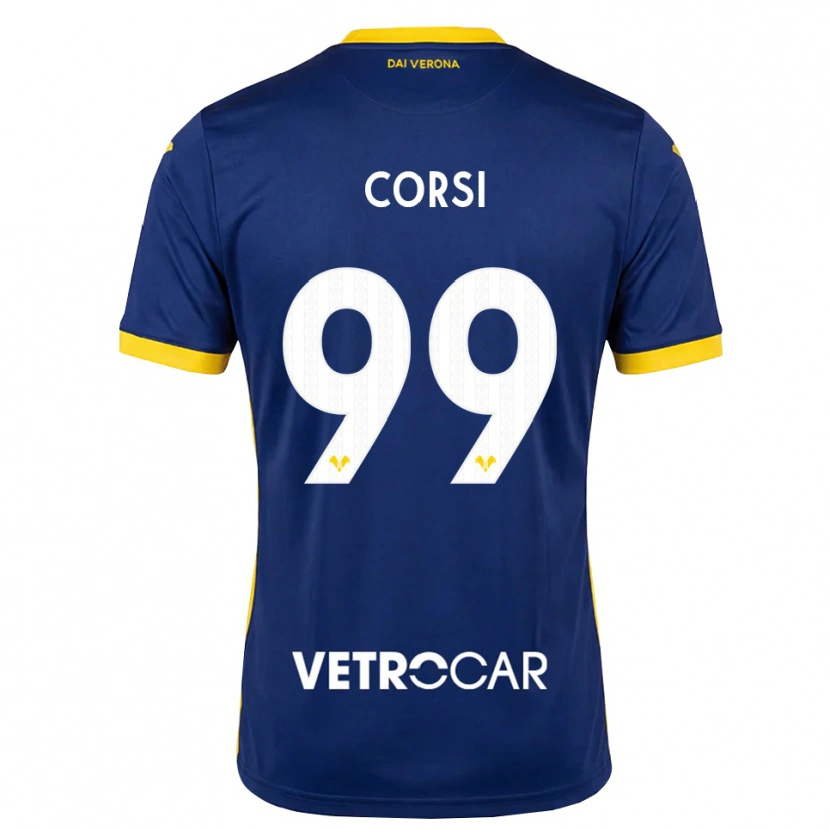 Danxen Heren Sara Corsi #99 Koninklijk Blauw Geel Wit Thuisshirt Thuistenue 2026/27 T-Shirt