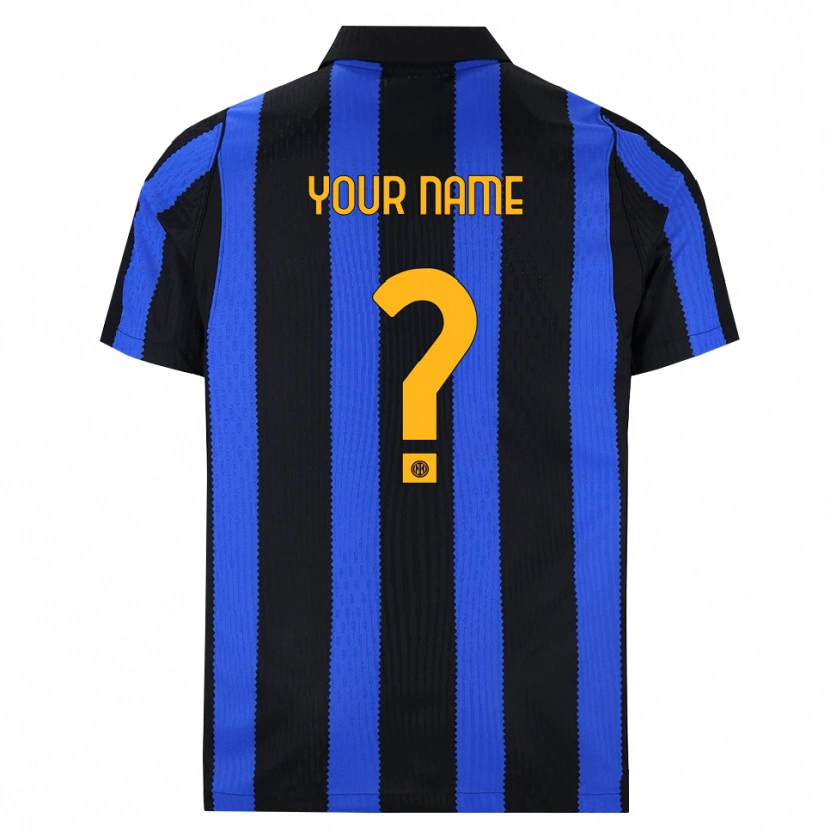 Danxen Heren Uw Naam #0 Zwart Blauw Geel Thuisshirt Thuistenue 2026/27 T-Shirt