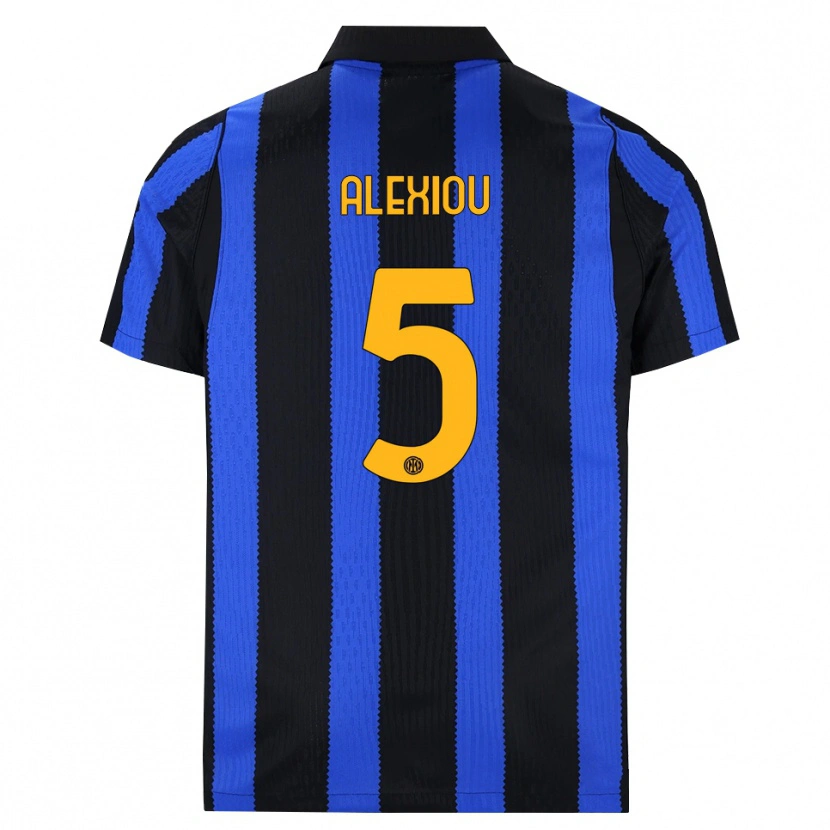 Danxen Heren Christos Alexiou #5 Zwart Blauw Geel Thuisshirt Thuistenue 2026/27 T-Shirt