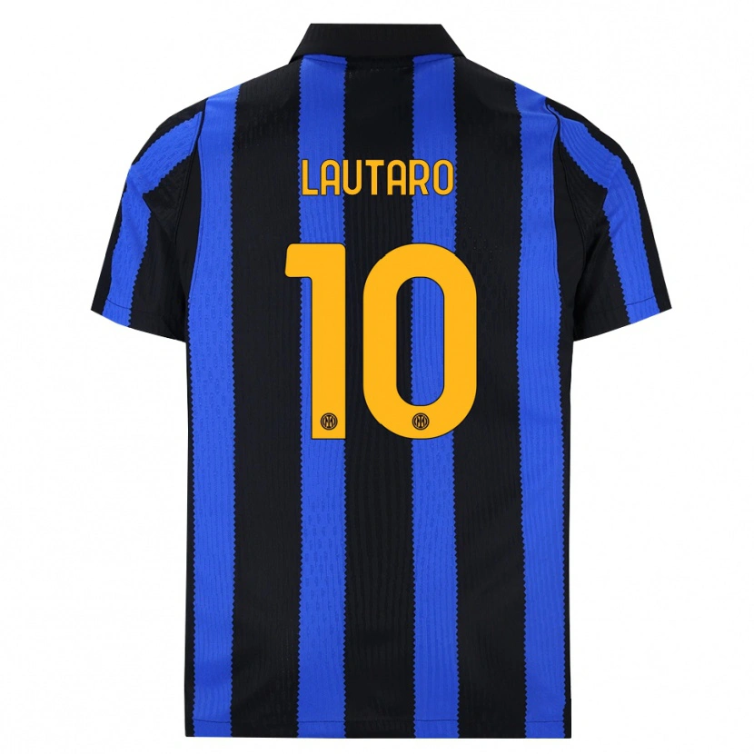 Danxen Heren Lautaro Martínez #10 Zwart Blauw Geel Thuisshirt Thuistenue 2026/27 T-Shirt