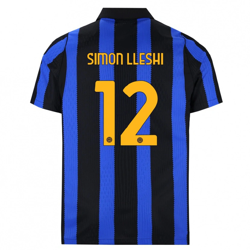 Danxen Heren Simon Lleshi #12 Zwart Blauw Geel Thuisshirt Thuistenue 2026/27 T-Shirt