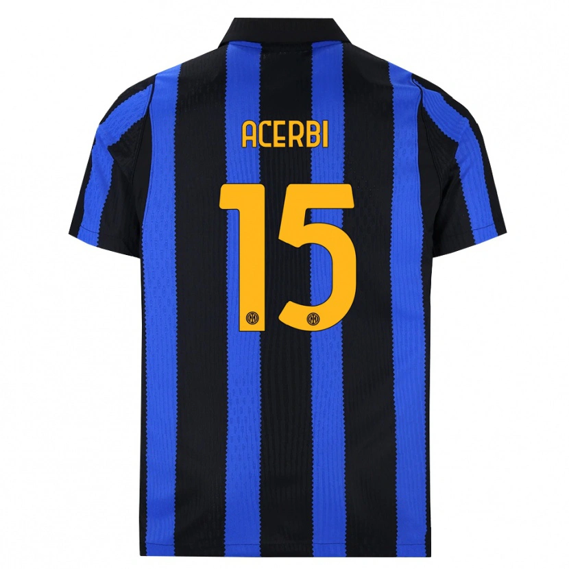 Danxen Heren Francesco Acerbi #15 Zwart Blauw Geel Thuisshirt Thuistenue 2026/27 T-Shirt