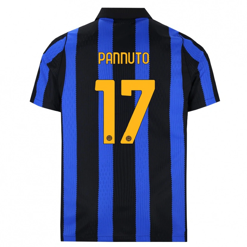 Danxen Heren Mattia Pannuto #17 Zwart Blauw Geel Thuisshirt Thuistenue 2026/27 T-Shirt