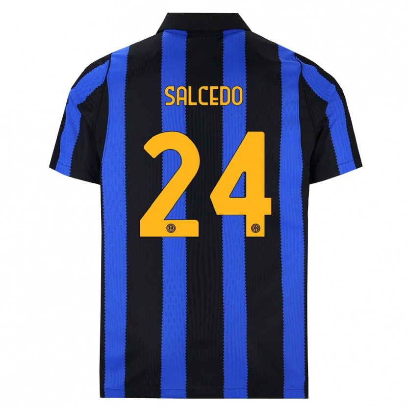 Danxen Heren Eddie Salcedo #24 Zwart Blauw Geel Thuisshirt Thuistenue 2026/27 T-Shirt
