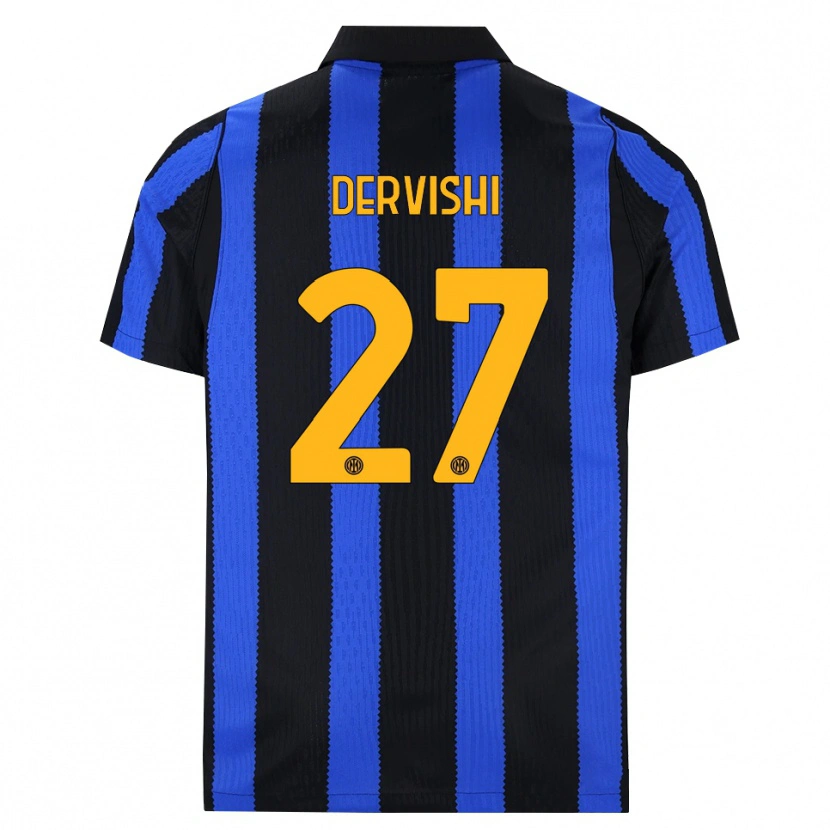 Danxen Heren Kristian Dervishi #27 Zwart Blauw Geel Thuisshirt Thuistenue 2026/27 T-Shirt