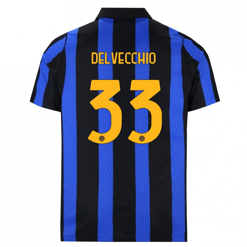 Danxen Heren Gabriele Delvecchio #33 Zwart Blauw Geel Thuisshirt Thuistenue 2026/27 T-Shirt