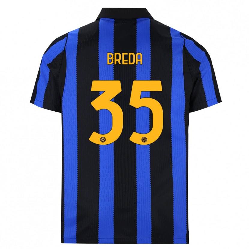 Danxen Heren Cristian Breda #35 Zwart Blauw Geel Thuisshirt Thuistenue 2026/27 T-Shirt