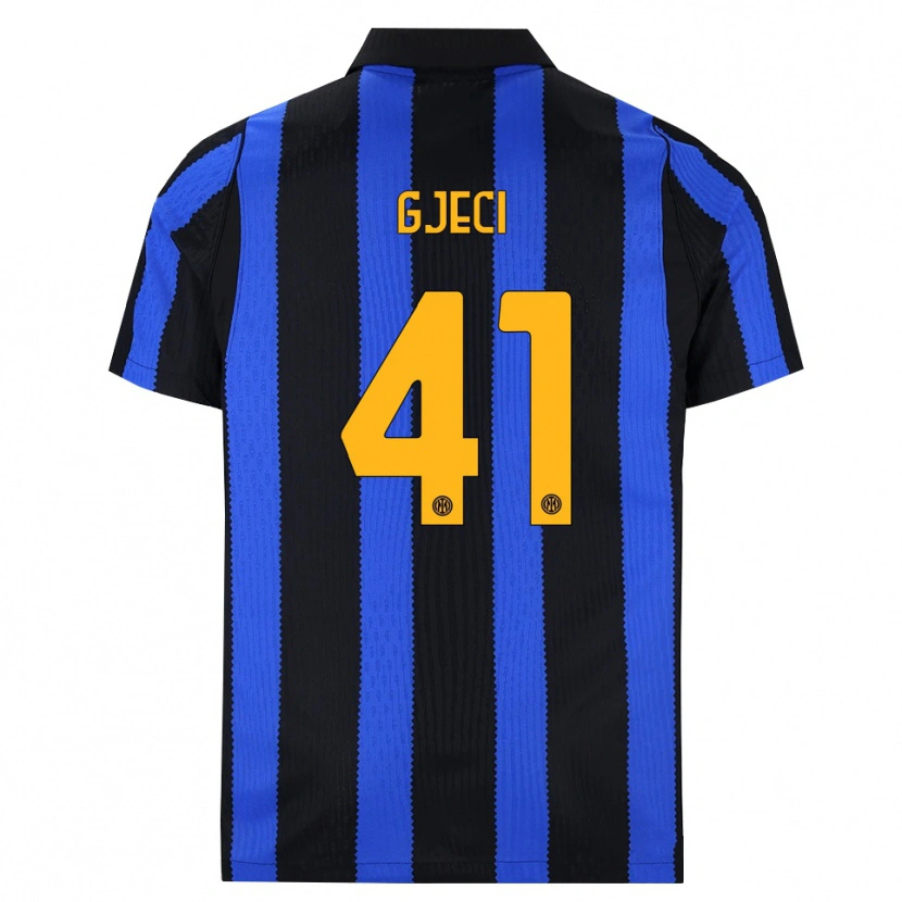 Danxen Heren Delis Gjeci #41 Zwart Blauw Geel Thuisshirt Thuistenue 2026/27 T-Shirt