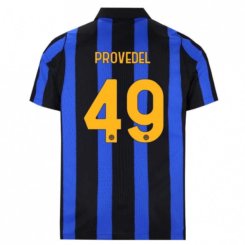Danxen Heren Ivan Provedel #49 Zwart Blauw Geel Thuisshirt Thuistenue 2026/27 T-Shirt