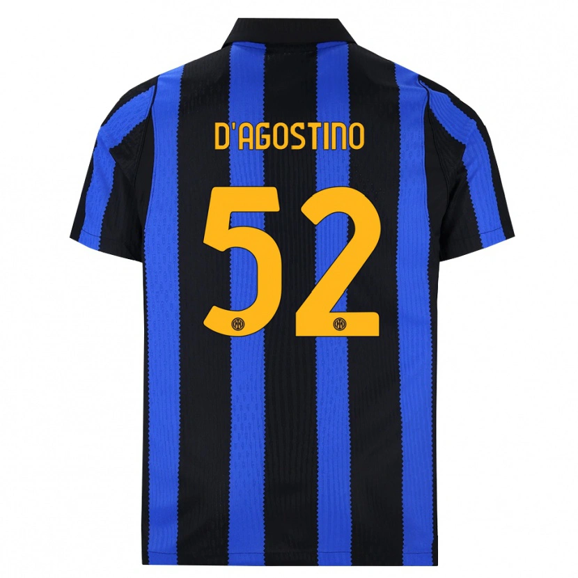 Danxen Heren Giovanni D'agostino #52 Zwart Blauw Geel Thuisshirt Thuistenue 2026/27 T-Shirt