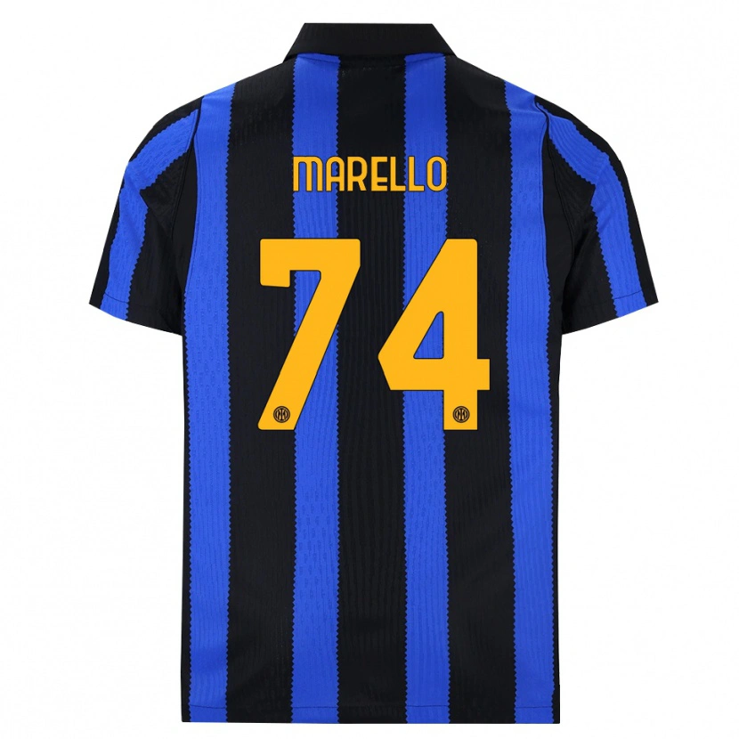 Danxen Heren Mattia Marello #74 Zwart Blauw Geel Thuisshirt Thuistenue 2026/27 T-Shirt