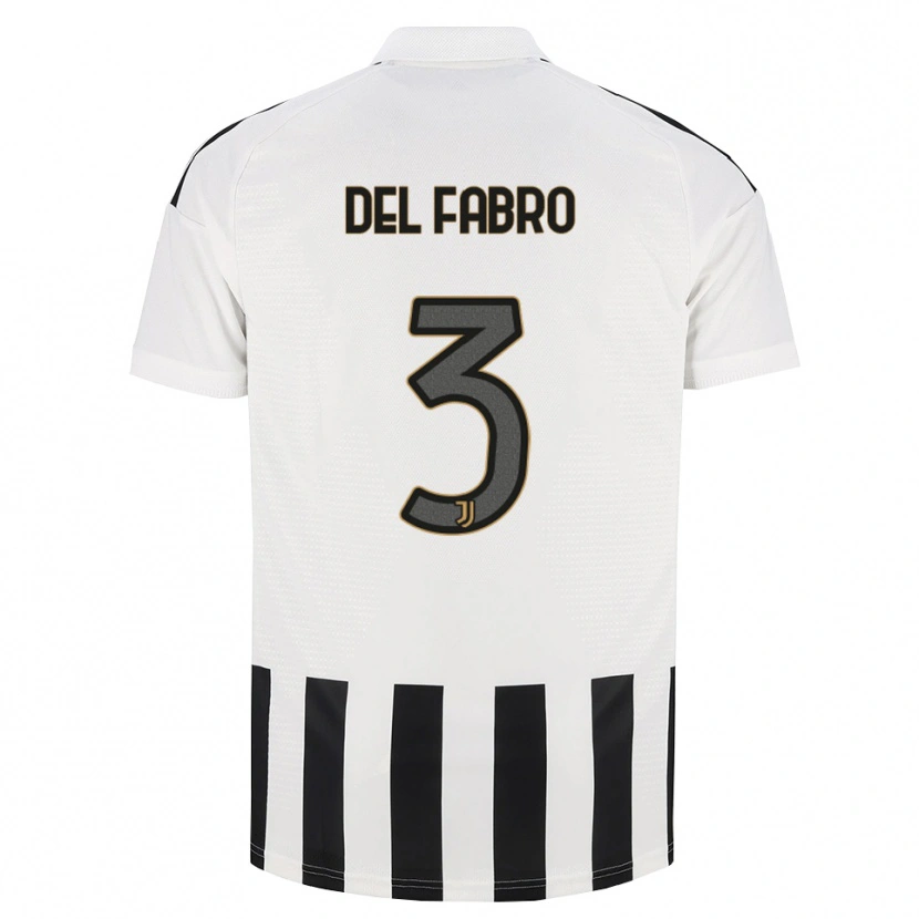 Danxen Heren Jacopo Del Fabro #3 Zwart Wit Bruin Thuisshirt Thuistenue 2026/27 T-Shirt