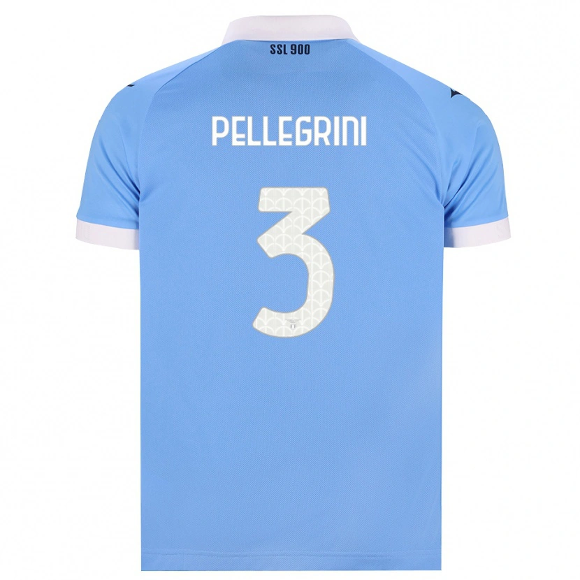 Danxen Heren Luca Pellegrini #3 Hemelsblauw Zwart Wit Thuisshirt Thuistenue 2026/27 T-Shirt