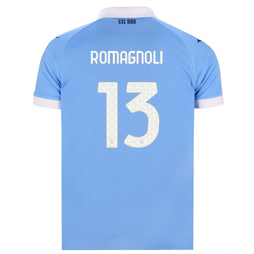Danxen Heren Alessio Romagnoli #13 Hemelsblauw Zwart Wit Thuisshirt Thuistenue 2026/27 T-Shirt