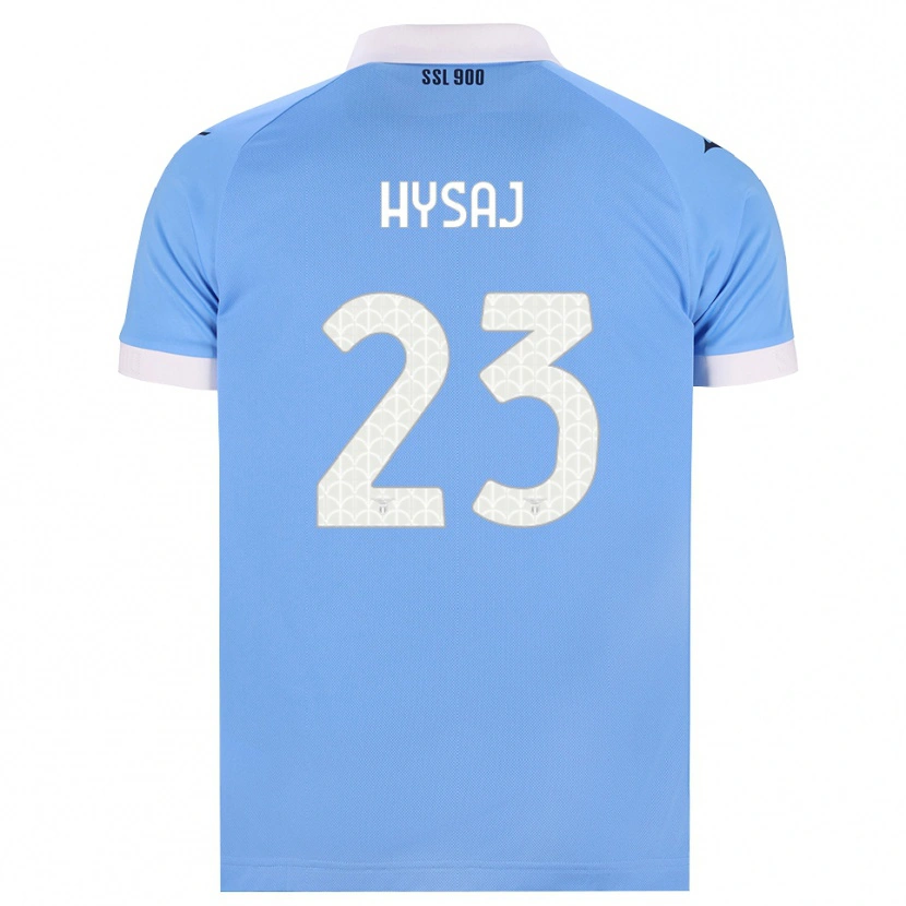 Danxen Heren Elseid Hysaj #23 Hemelsblauw Zwart Wit Thuisshirt Thuistenue 2026/27 T-Shirt