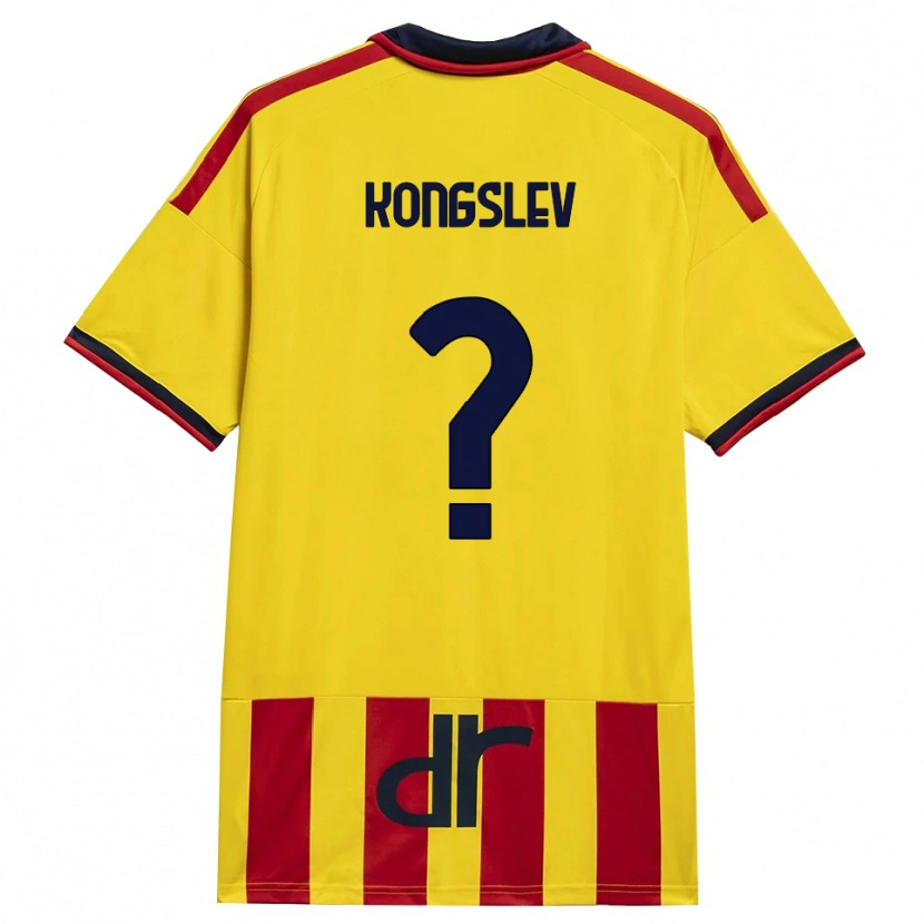 Danxen Heren Frederik Kongslev #0 Geel Rood Thuisshirt Thuistenue 2026/27 T-Shirt