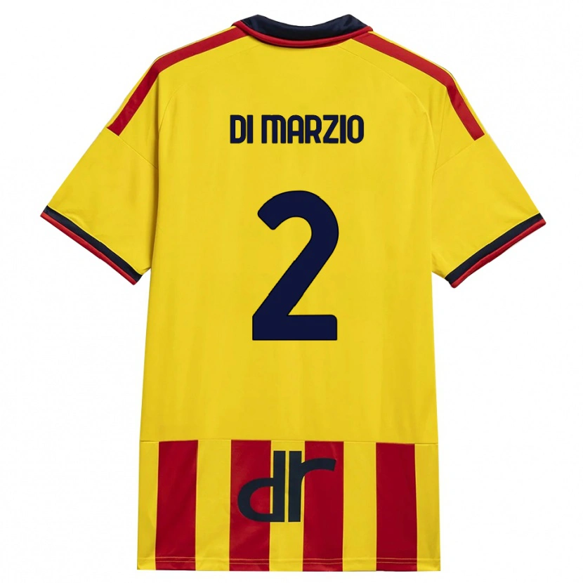 Danxen Heren Flavio Di Marzio #2 Geel Rood Thuisshirt Thuistenue 2026/27 T-Shirt