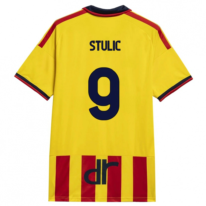 Danxen Heren Nikola Stulic #9 Geel Rood Thuisshirt Thuistenue 2026/27 T-Shirt