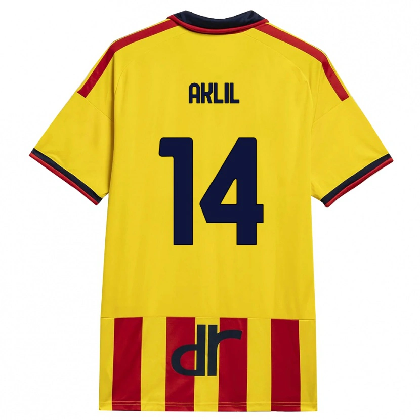 Danxen Heren Lino Aklil #14 Geel Rood Thuisshirt Thuistenue 2026/27 T-Shirt