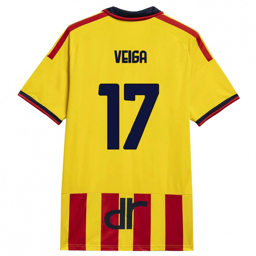 Danxen Heren Danilo Veiga #17 Geel Rood Thuisshirt Thuistenue 2026/27 T-Shirt