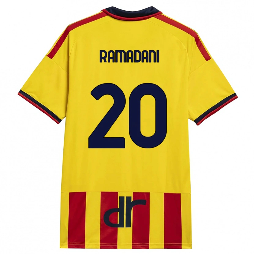Danxen Heren Ylber Ramadani #20 Geel Rood Thuisshirt Thuistenue 2026/27 T-Shirt