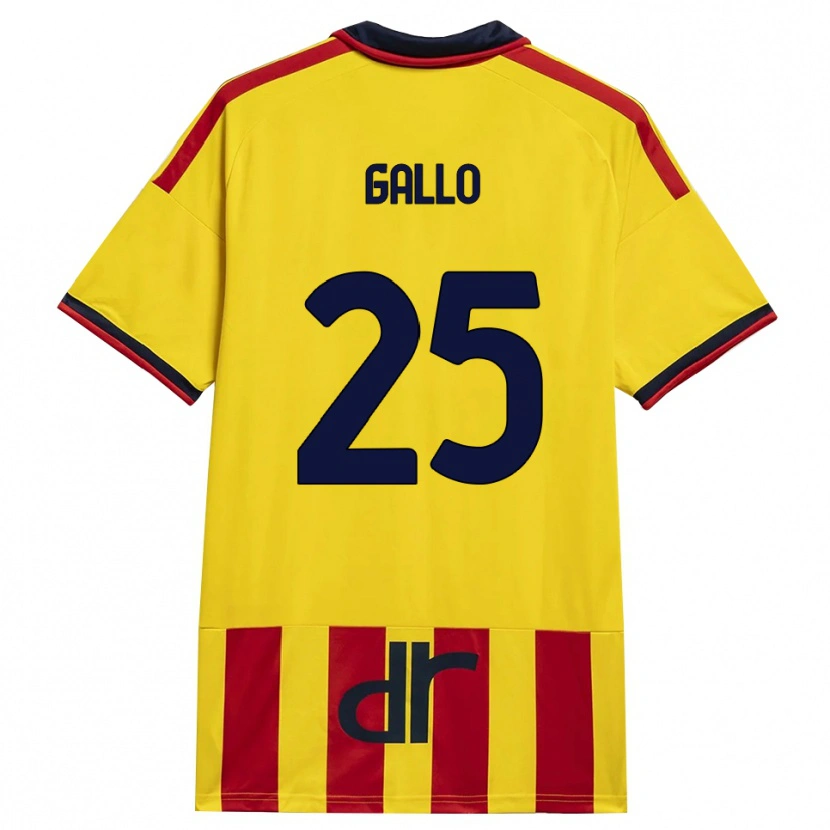 Danxen Heren Antonino Gallo #25 Geel Rood Thuisshirt Thuistenue 2026/27 T-Shirt
