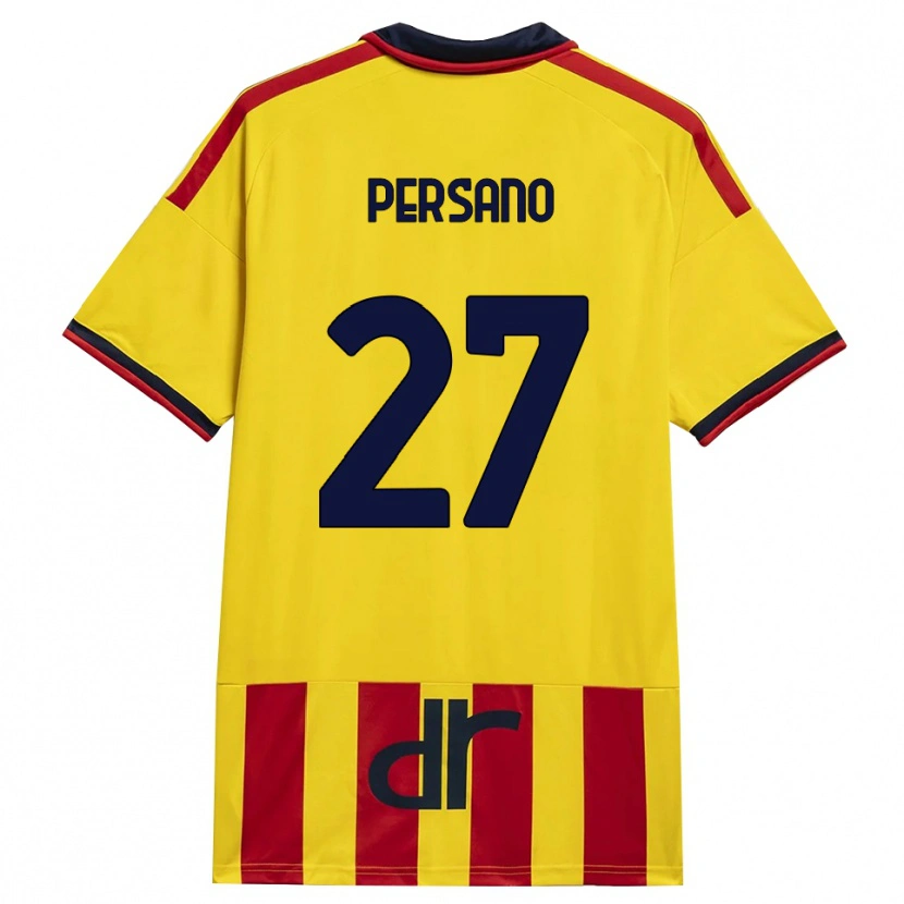 Danxen Heren Emanuele Persano #27 Geel Rood Thuisshirt Thuistenue 2026/27 T-Shirt
