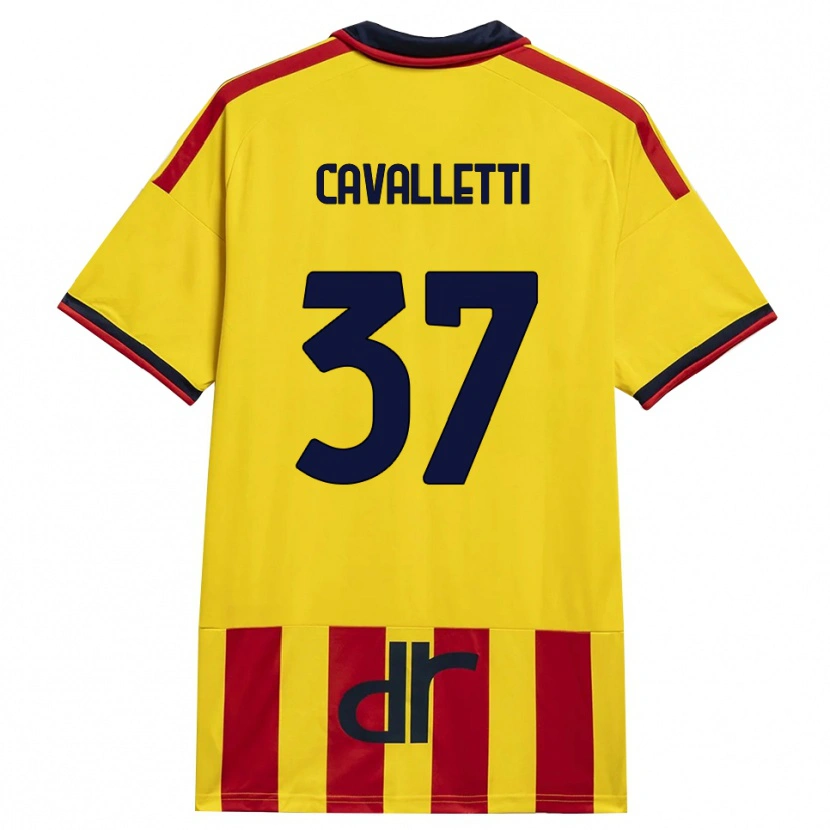 Danxen Heren Cristian Cavalletti #37 Geel Rood Thuisshirt Thuistenue 2026/27 T-Shirt