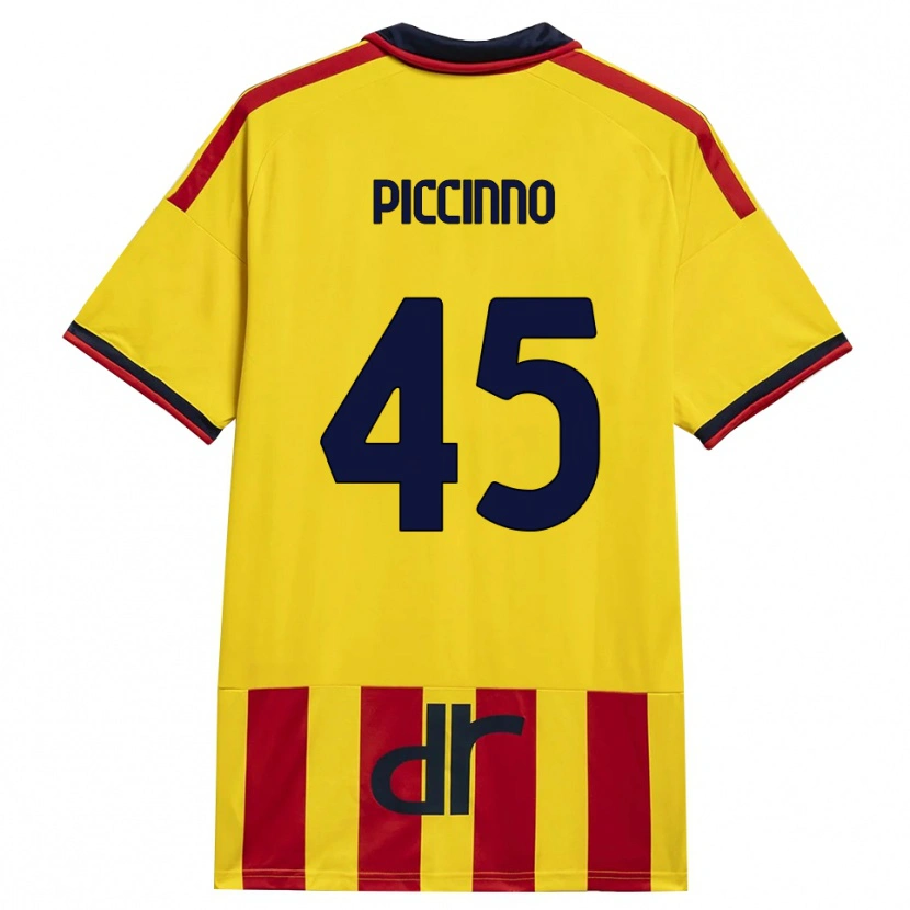 Danxen Heren Daniele Piccinno #45 Geel Rood Thuisshirt Thuistenue 2026/27 T-Shirt