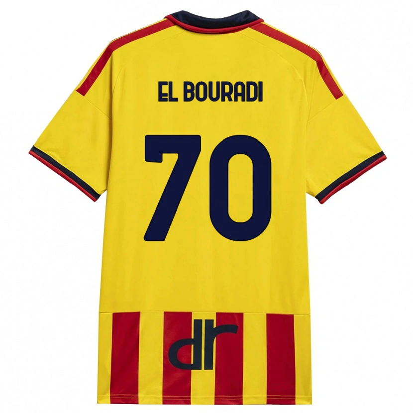 Danxen Heren Walid El Bouradi #70 Geel Rood Thuisshirt Thuistenue 2026/27 T-Shirt