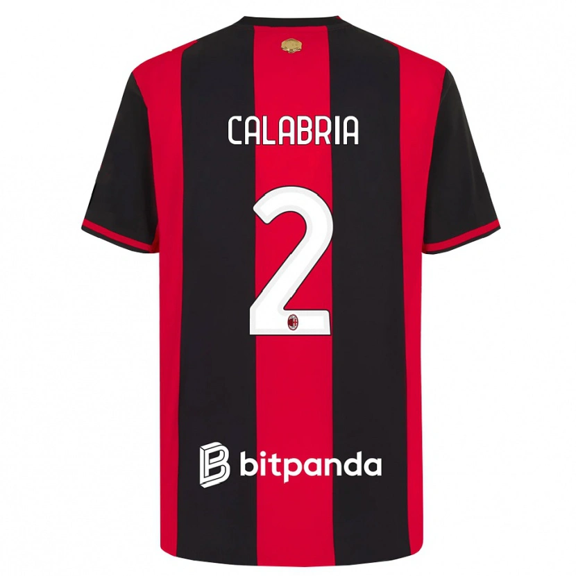 Danxen Heren Davide Calabria #2 Rood Zwart Wit Thuisshirt Thuistenue 2026/27 T-Shirt