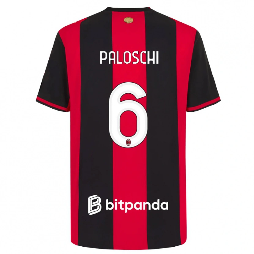 Danxen Heren Dorian Paloschi #6 Rood Zwart Wit Thuisshirt Thuistenue 2026/27 T-Shirt