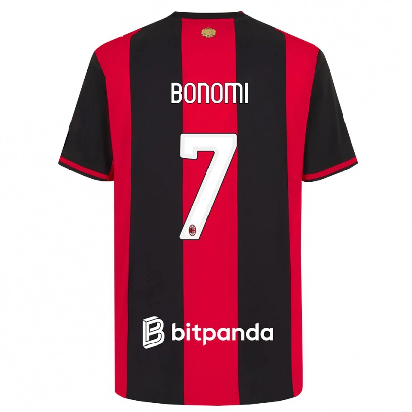 Danxen Heren Alessandro Bonomi #7 Rood Zwart Wit Thuisshirt Thuistenue 2026/27 T-Shirt