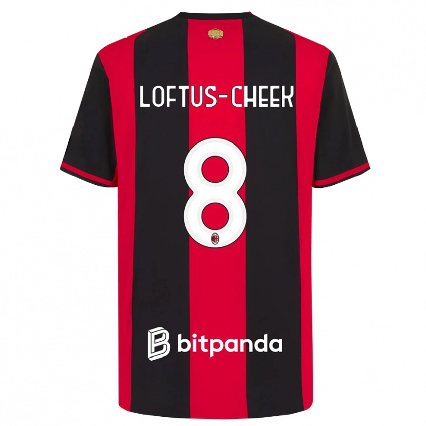 Danxen Heren Ruben Loftus-Cheek #8 Rood Zwart Wit Thuisshirt Thuistenue 2026/27 T-Shirt