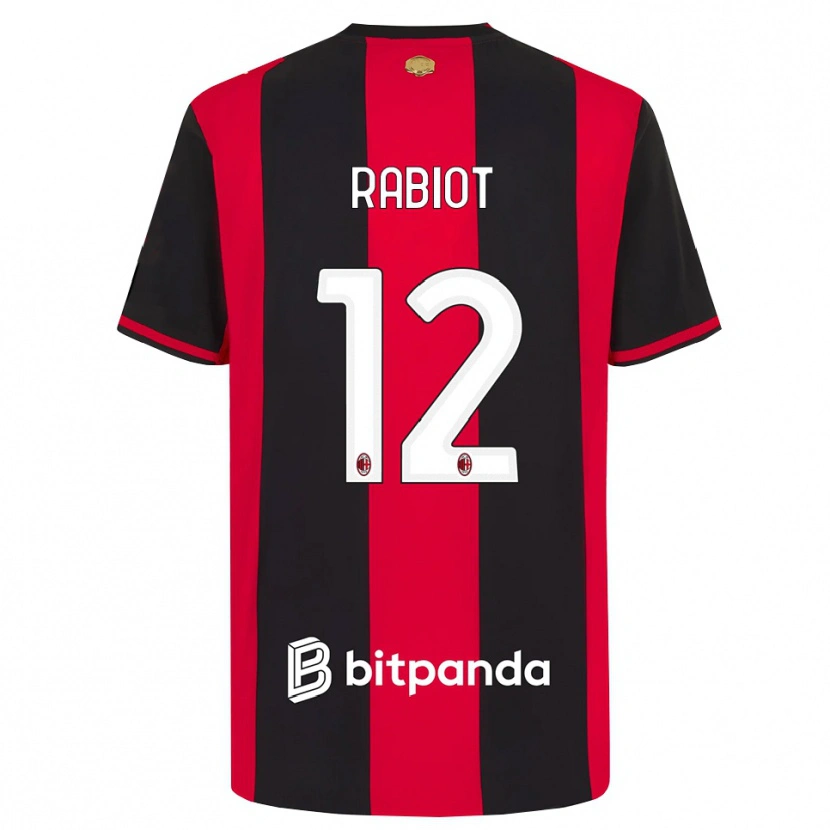 Danxen Heren Adrien Rabiot #12 Rood Zwart Wit Thuisshirt Thuistenue 2026/27 T-Shirt