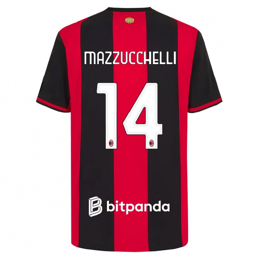 Danxen Heren Paolo Mazzucchelli #14 Rood Zwart Wit Thuisshirt Thuistenue 2026/27 T-Shirt