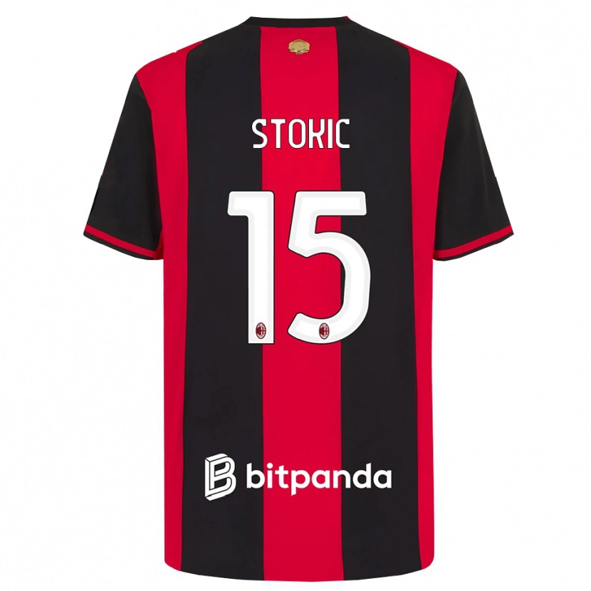 Danxen Heren Sara Stokić #15 Rood Zwart Wit Thuisshirt Thuistenue 2026/27 T-Shirt