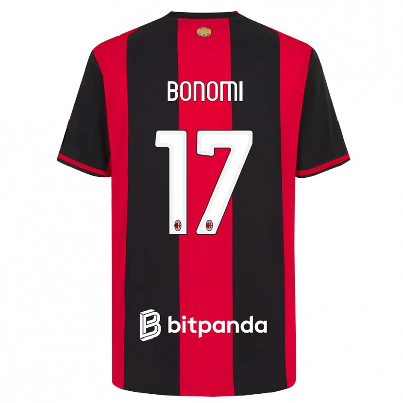 Danxen Heren Francesco Bonomi #17 Rood Zwart Wit Thuisshirt Thuistenue 2026/27 T-Shirt