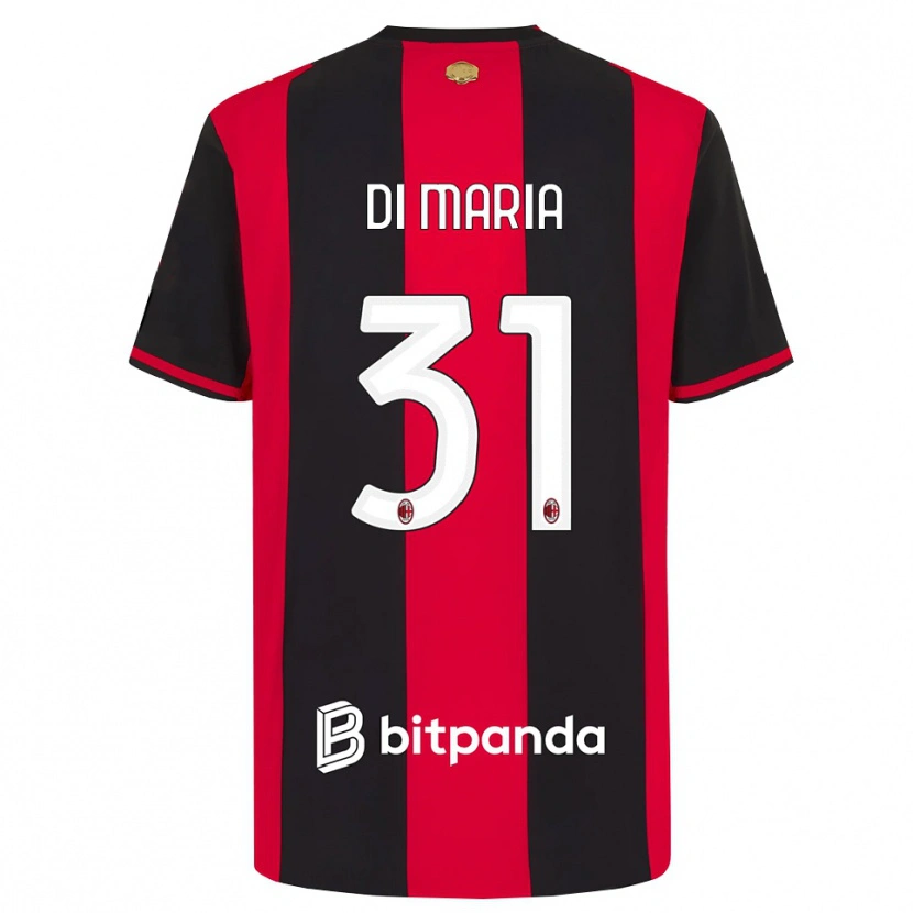 Danxen Heren Alessandro Di Maria #31 Rood Zwart Wit Thuisshirt Thuistenue 2026/27 T-Shirt
