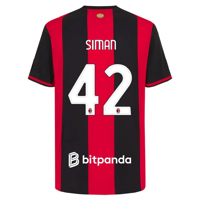 Danxen Heren Alexandru Șiman #42 Rood Zwart Wit Thuisshirt Thuistenue 2026/27 T-Shirt