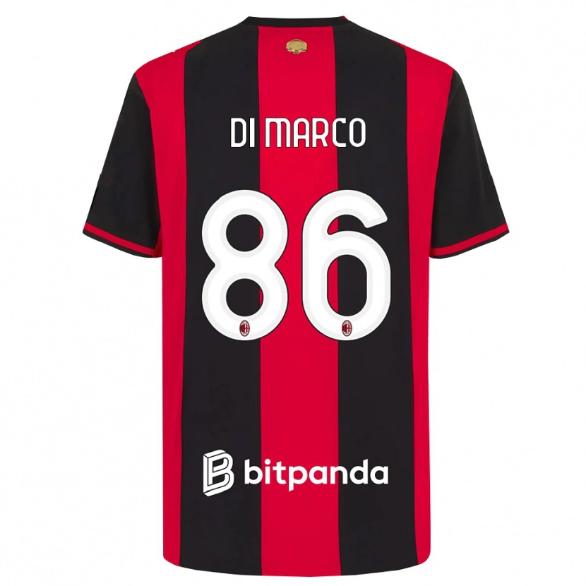 Danxen Heren Luca Di Marco #86 Rood Zwart Wit Thuisshirt Thuistenue 2026/27 T-Shirt