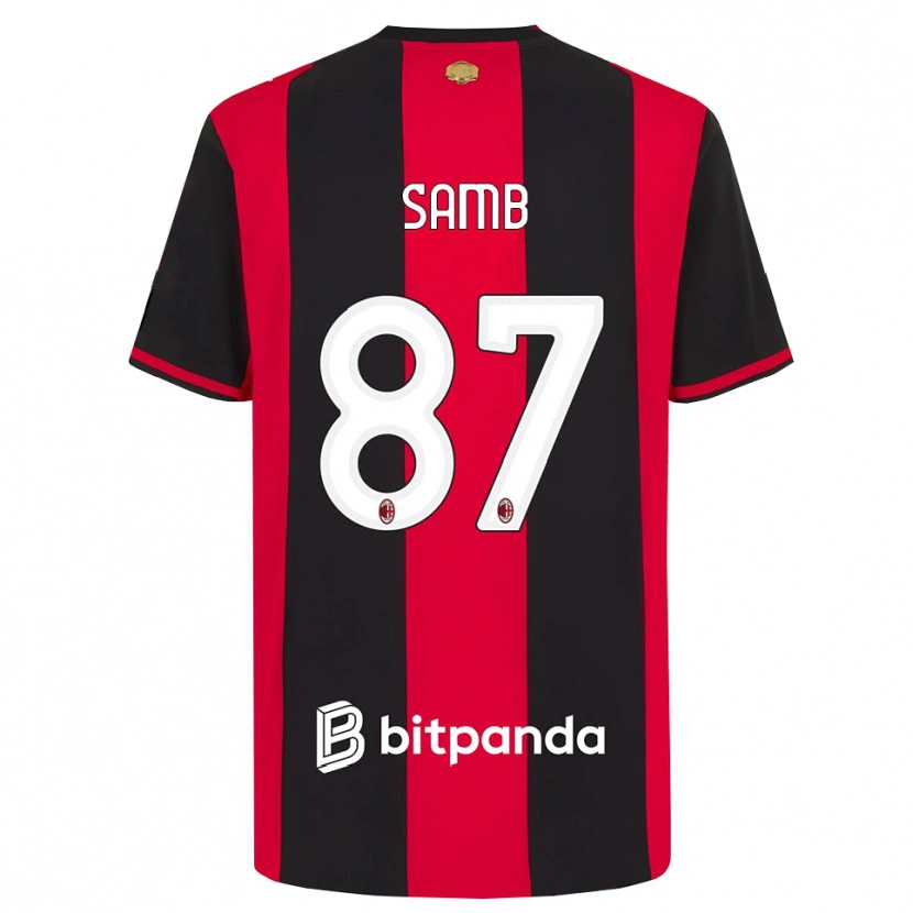 Danxen Heren Ablaye Samb #87 Rood Zwart Wit Thuisshirt Thuistenue 2026/27 T-Shirt