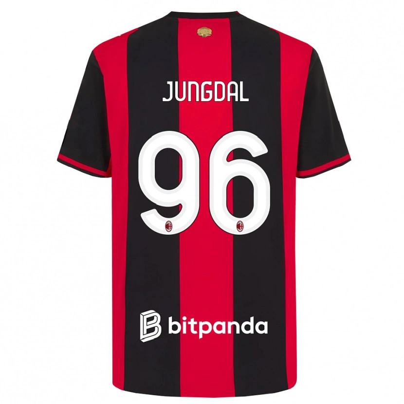Danxen Heren Andreas Jungdal #96 Rood Zwart Wit Thuisshirt Thuistenue 2026/27 T-Shirt