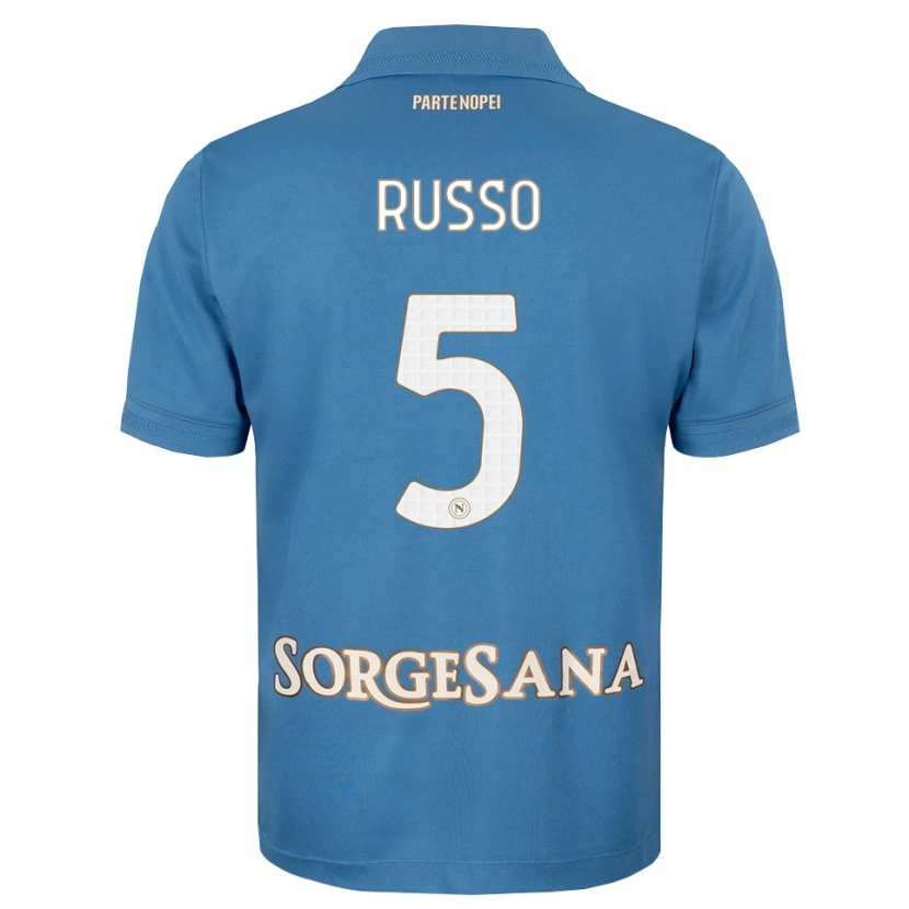 Danxen Heren Lorenzo Russo #5 Haze Blauw Wit Thuisshirt Thuistenue 2026/27 T-Shirt
