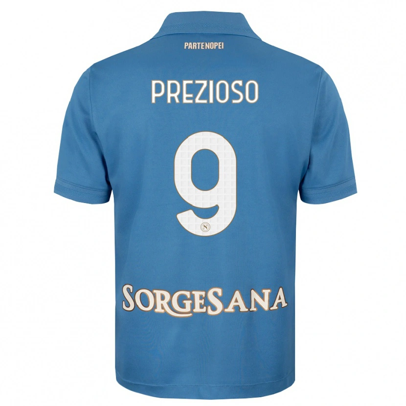 Danxen Heren Vittorio Prezioso #9 Haze Blauw Wit Thuisshirt Thuistenue 2026/27 T-Shirt