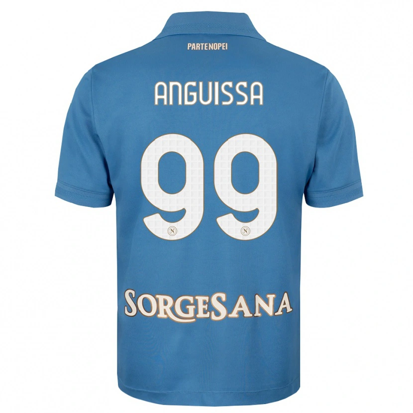Danxen Heren Frank Anguissa #99 Haze Blauw Wit Thuisshirt Thuistenue 2026/27 T-Shirt